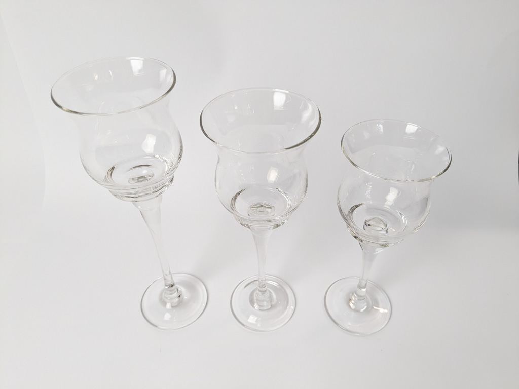 Talpas üveg gyertyatartó pohár (3 különböző méret) - Image 2