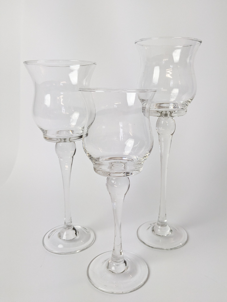 Talpas üveg gyertyatartó pohár (3 különböző méret) - Image 3