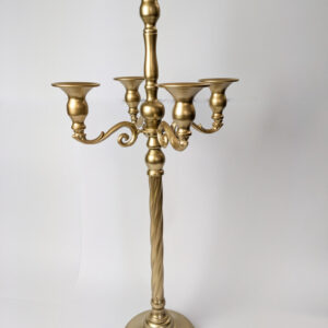 Ötágú arany gyertyatartó - csavart minta