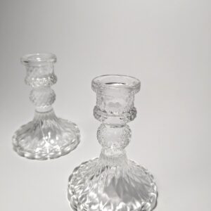 Mintás üveg gyertyatartó